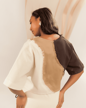 Alon 3-Way Boxy Wrap Top Tan Fashion R2R On Repeat