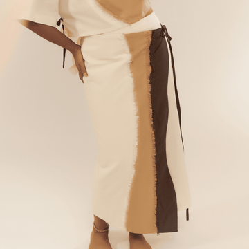 Alon Wrapover Midi Pencil Skirt Tan Fashion R2R On Repeat