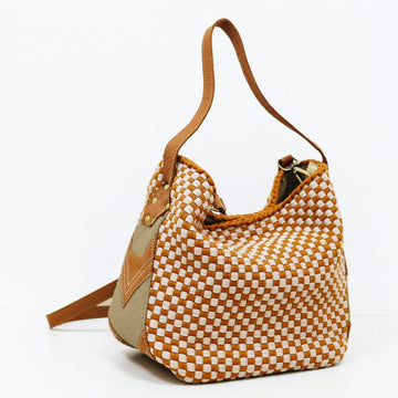 Buslo Mini Medley Leather Patchwork Tan Fashion Rags2Riches