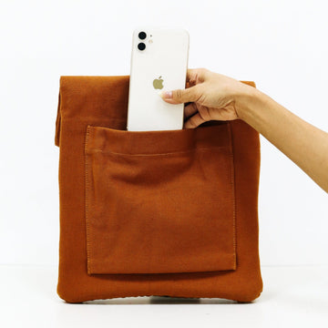 Charlie Laptop Sleeve - Tan & Beige