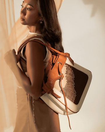 Wave Tote Tan Fashion Rags2Riches