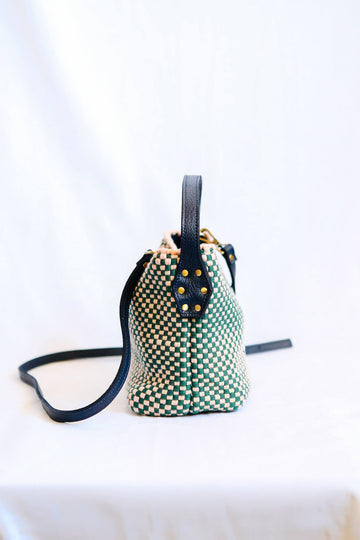 Buslo Micro Checkerboard Emerald & Blush