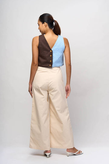 [Ready Today] 4-Way Top Brown & Light Blue Binetwagan