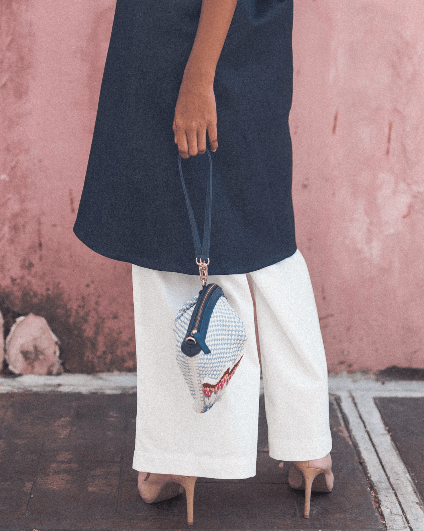 Benguet Petal Bag Navy Fashion Rags2Riches