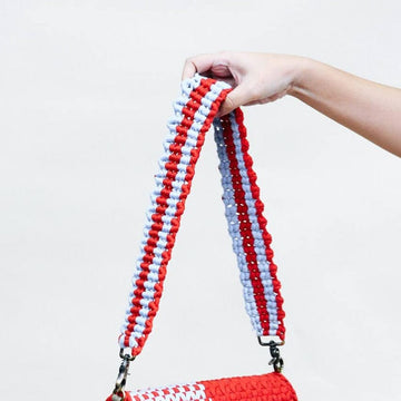 [Ready Today] Macrame Strap Blue & Red