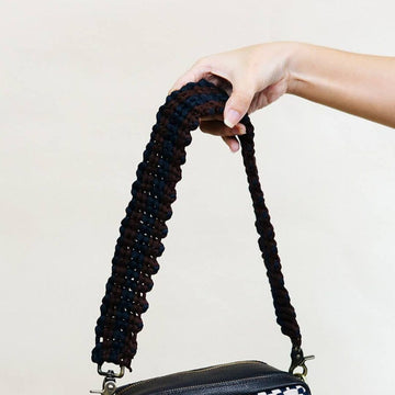 [Ready Today] Macrame Strap Brown & Navy