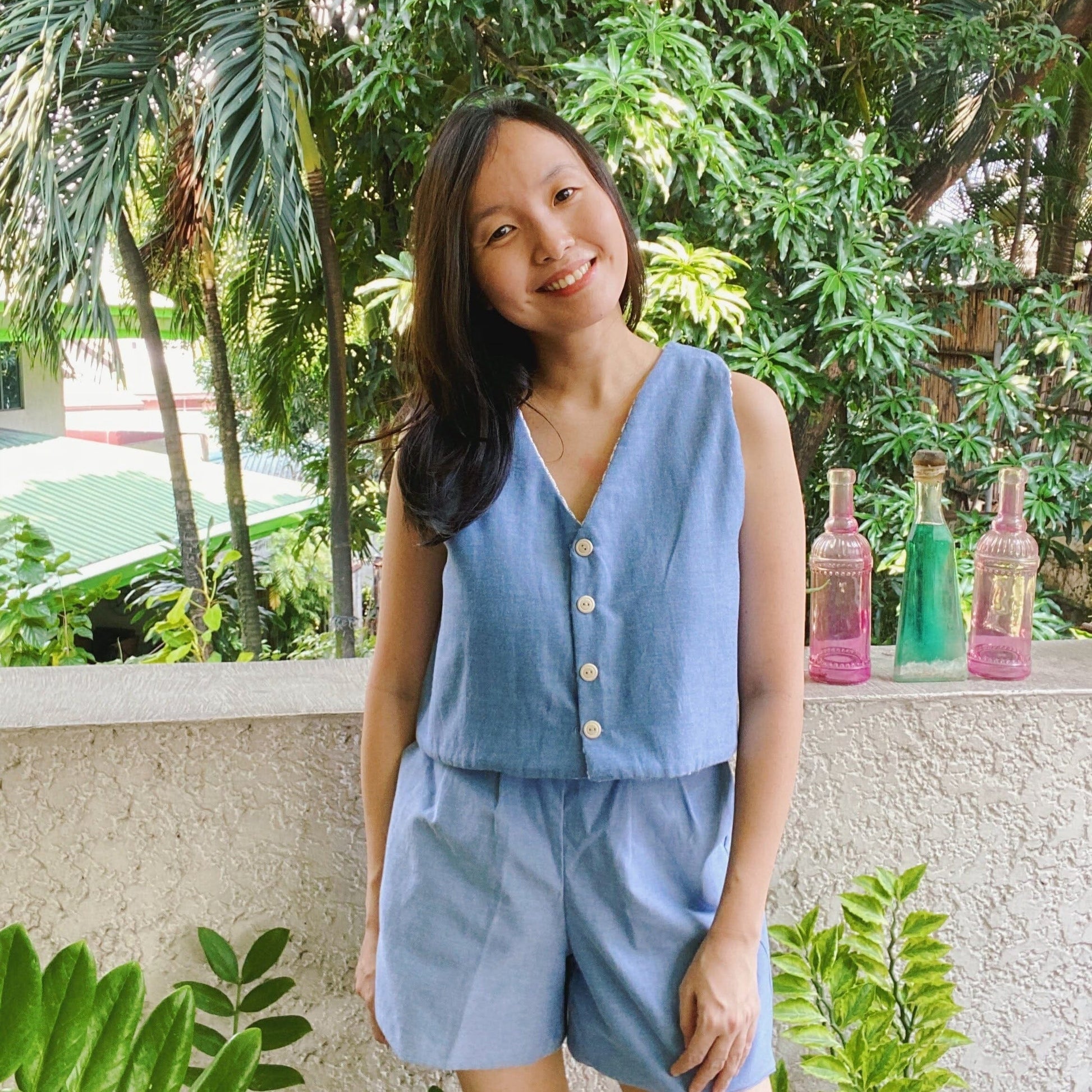 [RE - LOVE] All-Around Shorts Light Blue Fashion Rags2Riches