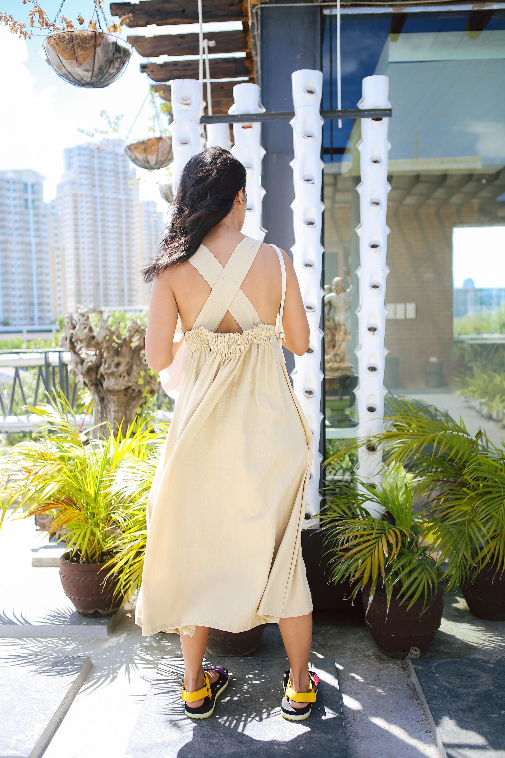 [RE - LOVE] The Easy Jumper Dress Beige Fashion Rags2Riches