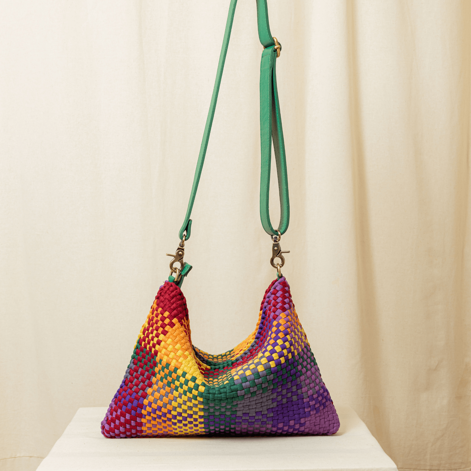 [Ready Today] Fortune Cookie Micro Hobo Blocks Rainbow Fashion Rags2Riches