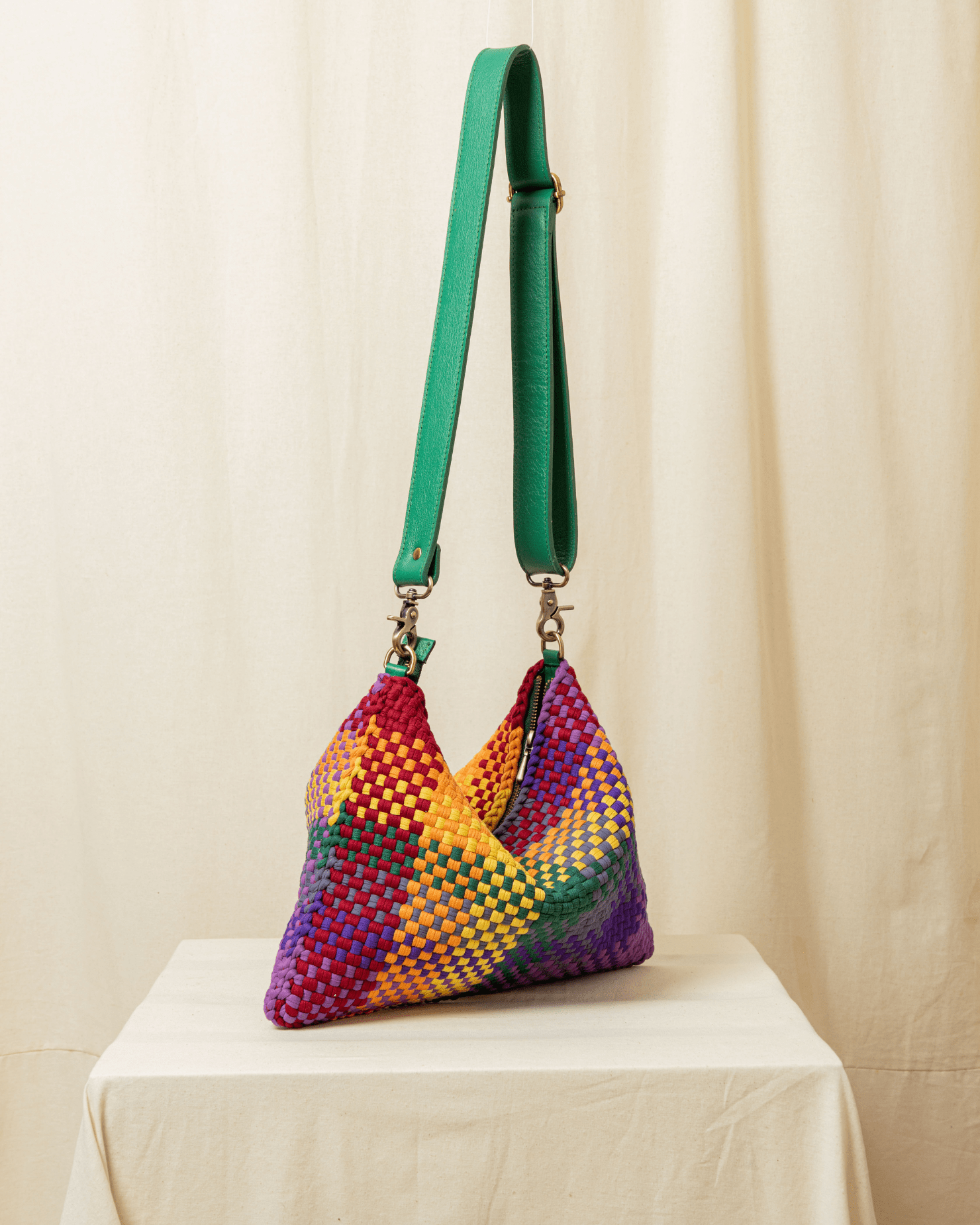 [Ready Today] Fortune Cookie Micro Hobo Blocks Rainbow Fashion Rags2Riches