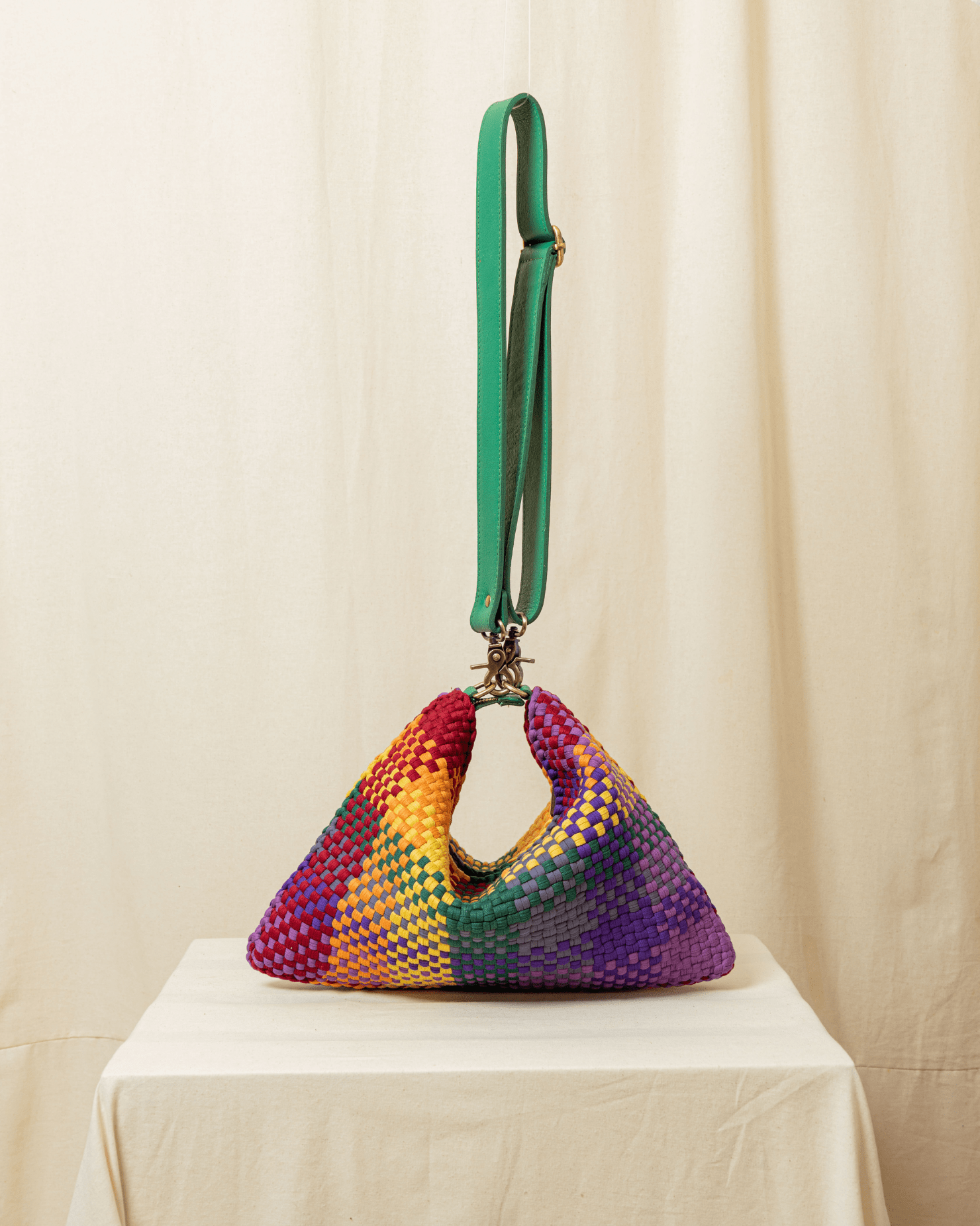 [Ready Today] Fortune Cookie Micro Hobo Blocks Rainbow Fashion Rags2Riches