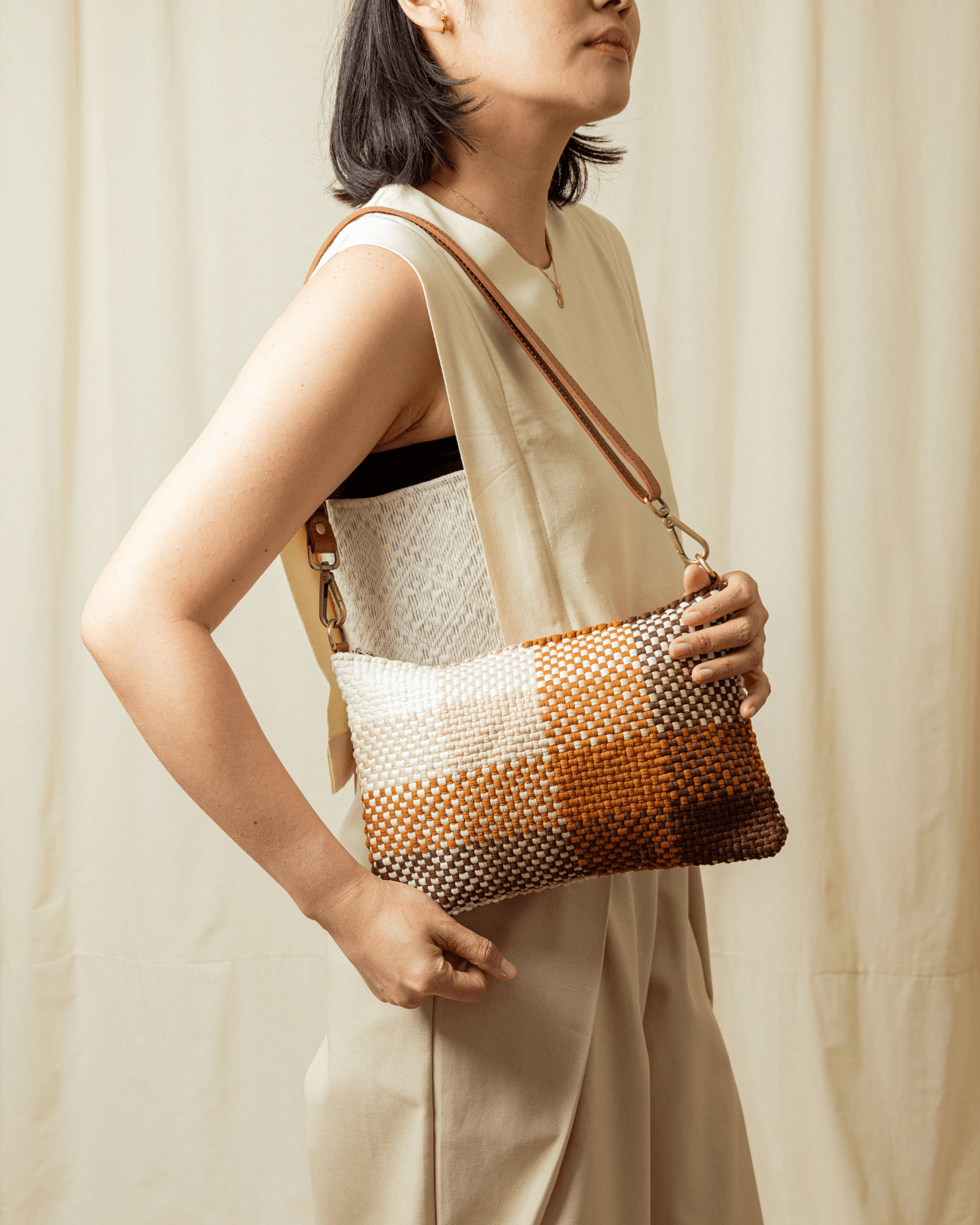 [Ready Today] Fortune Cookie Micro Hobo Blocks Sunrise Fashion Rags2Riches