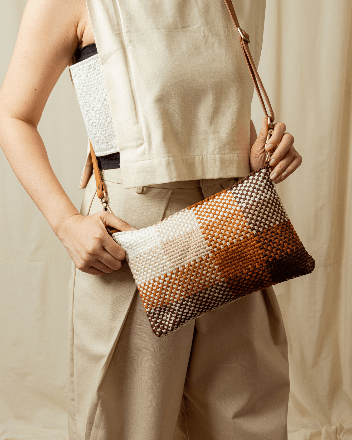 [Ready Today] Fortune Cookie Micro Hobo Blocks Sunrise Fashion Rags2Riches