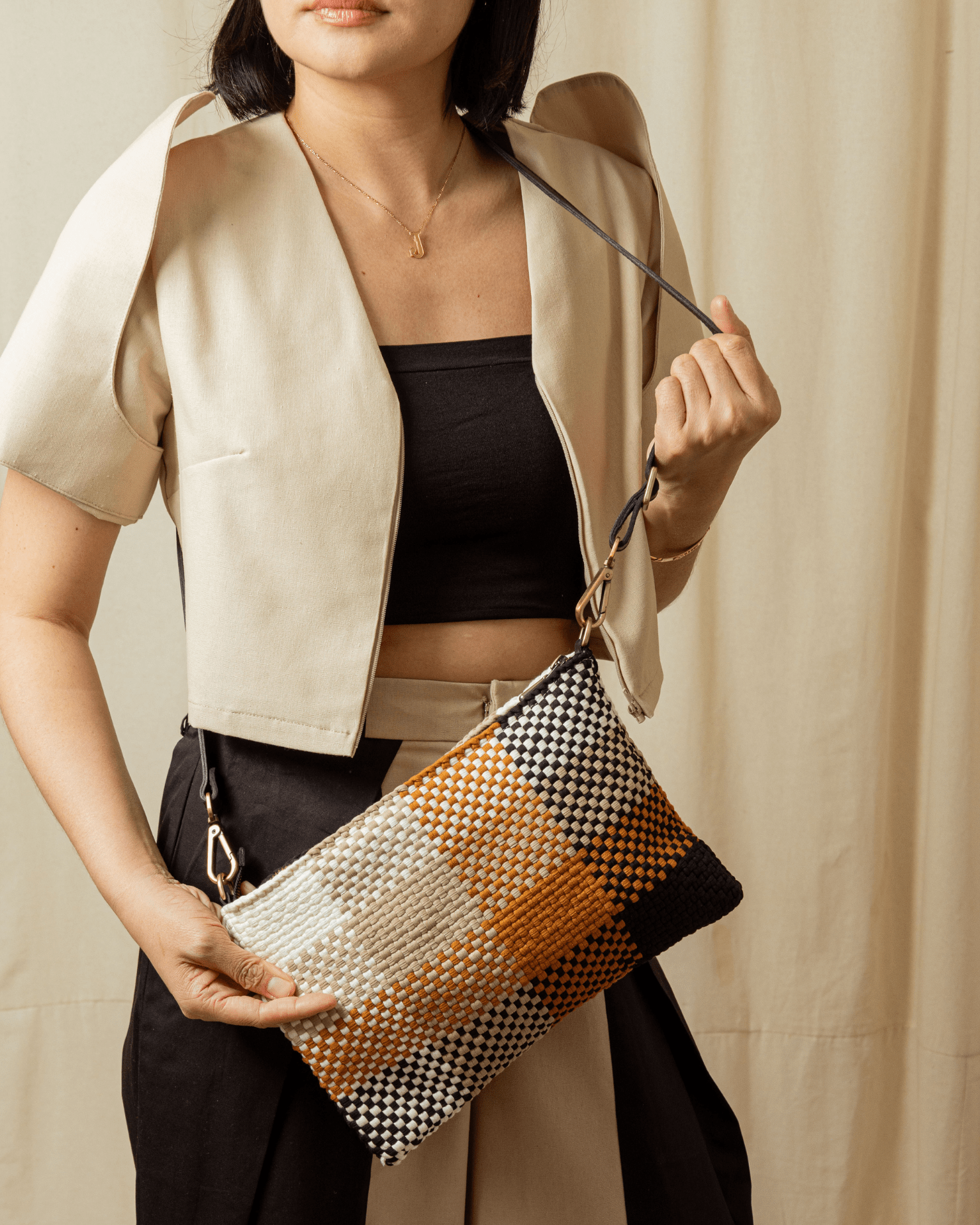 [Ready Today] Fortune Cookie Micro Hobo Blocks Tiramisu Fashion Rags2Riches