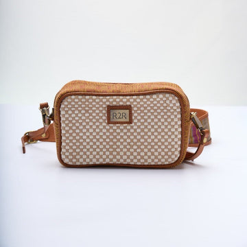 [Ready Today] Kamara Crossbody Tan & Beige Checkerboard