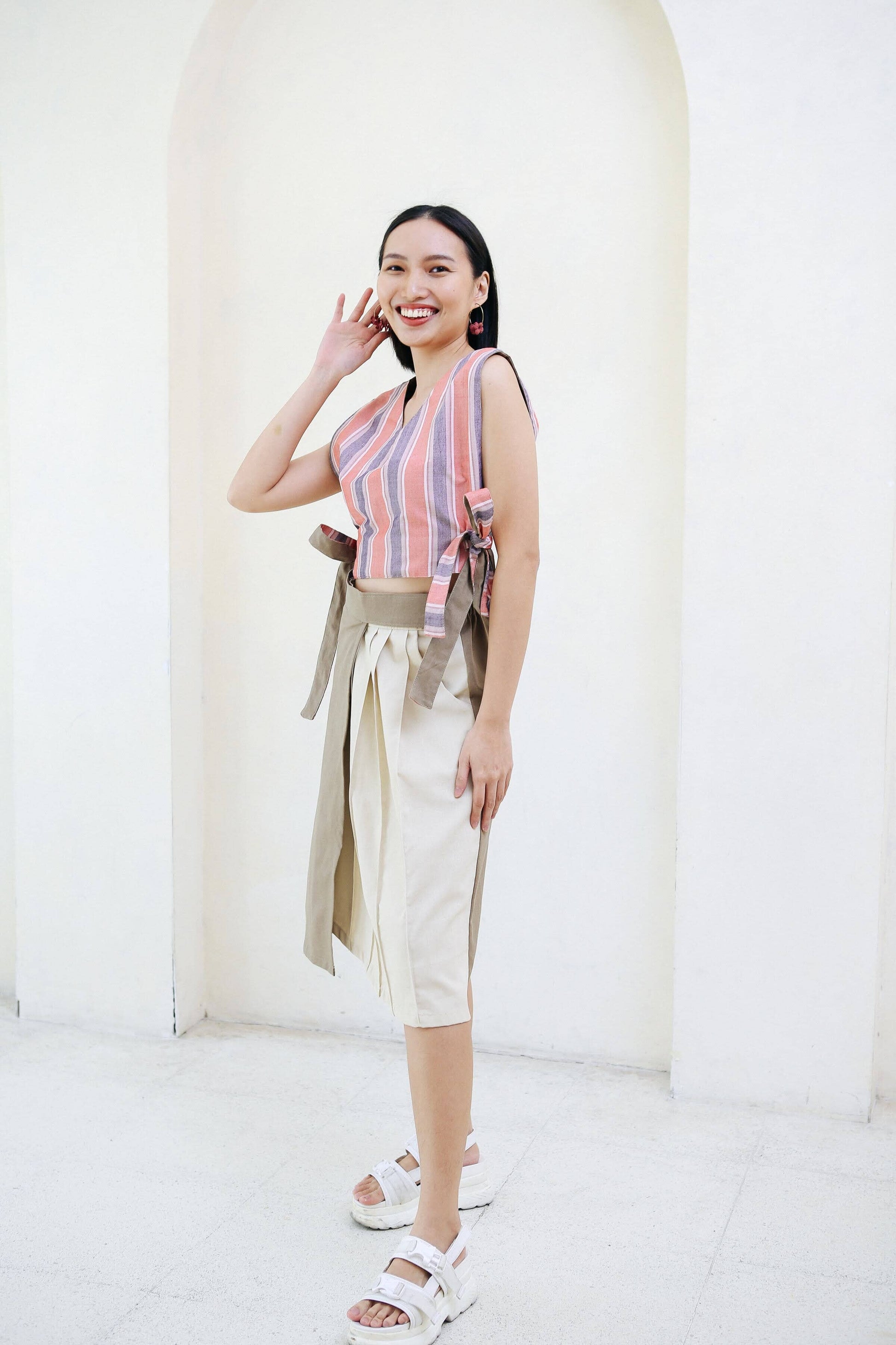 [SAMPLE] Rose Wrap Skirt Brown Fashion R2R On Repeat