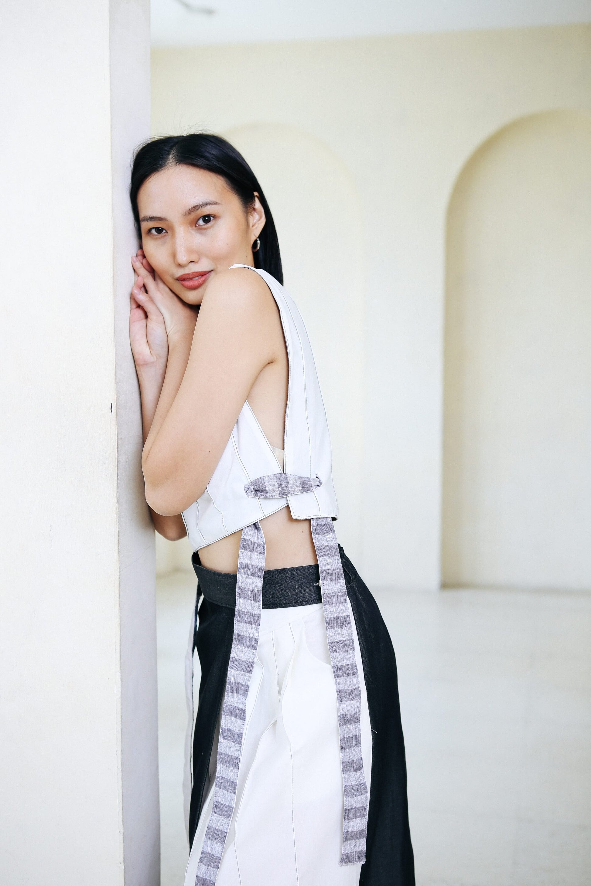 [SAMPLE] Rose Wrap Skirt Chambray Black Fashion R2R On Repeat