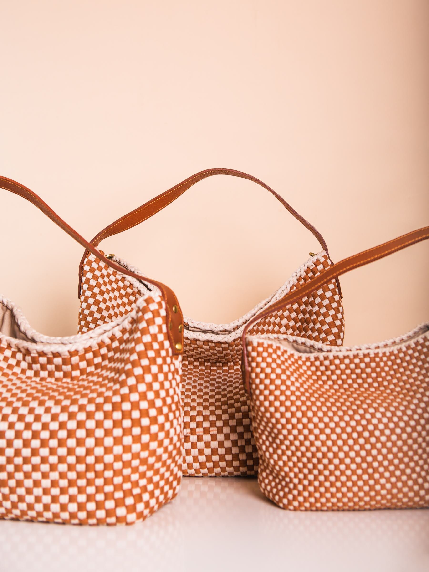 [Ready Today] Buslo Checkerboard Tan & Beige Fashion Rags2Riches